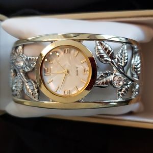 Collezio Two-tone Cuff Bracelet Watch